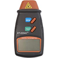 TOPWAY - Fototacómetro digital de mano con pantalla LCD- mediciones de velocidad en r.p.m. sin contacto (rango: 2-5-99…